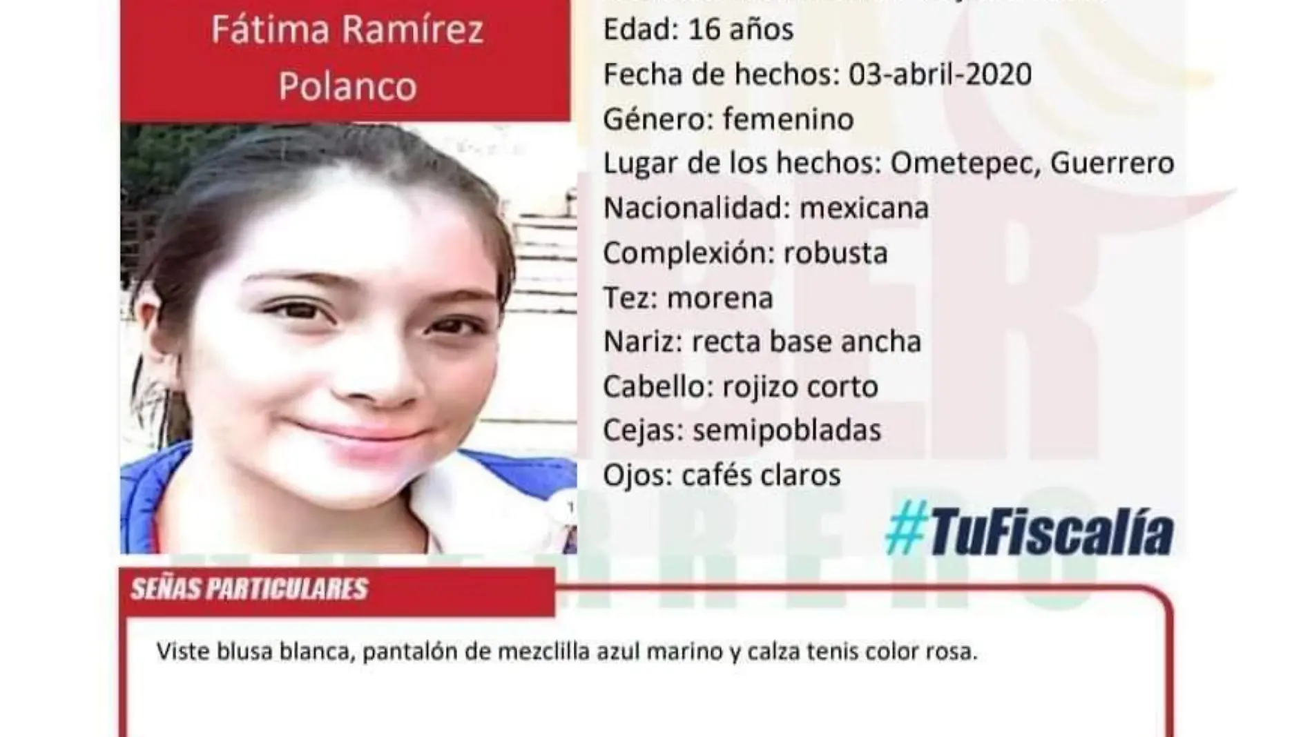 Alerta amber fatima ramirez